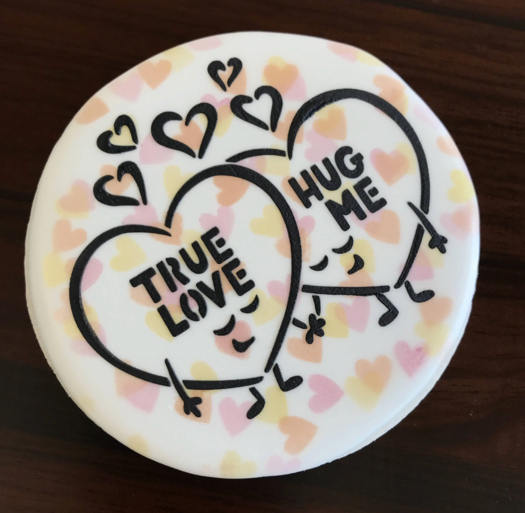 CONVERSATION HEARTS PYO Cookie Countess, Cookie Stencil/Cupcake Stencil