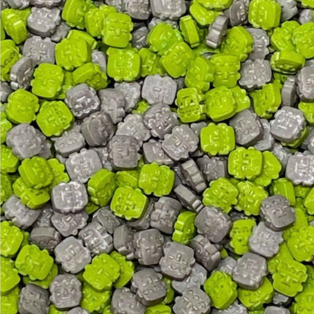 FRANKENSTEIN SPRINKLES, Green and Gray Sprinkles, 2 or 4 Ounces, Thick Sprinkles