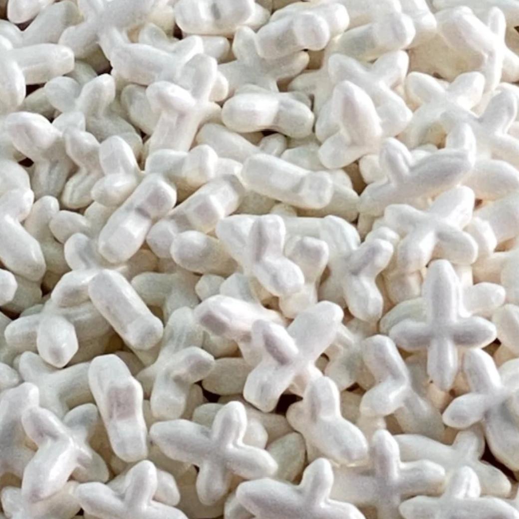 WHITE CROSS SPRINKLES, White Sprinkles, 4 Ounces or 2 Ounces, Sprinkles