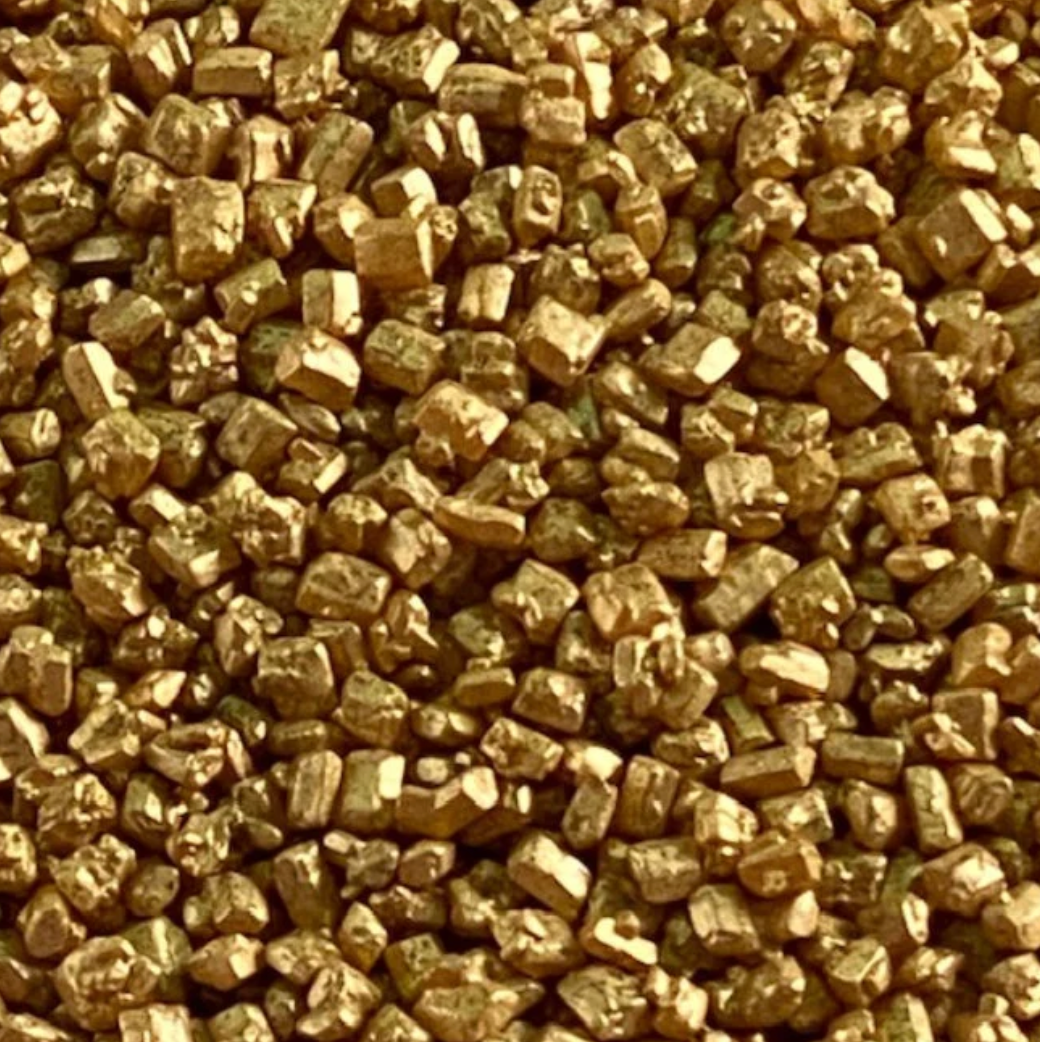 Metallic Mini ROCK SUGAR – GOLD, Sprinkles , 4 Ounces or 2 Ounces