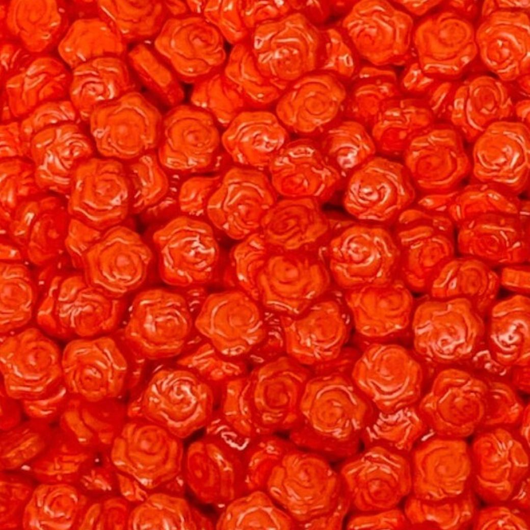 ROSE SPRINKLES, Red, Yellow, Black, Purple, Sprinkles, 2 or 4 Ounces, Thick Sprinkles