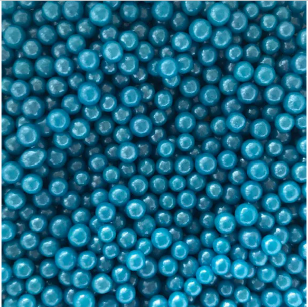 PEARL BLUE Candy BEADS, Sprinkles , Blue, 2 or 4 Ounces, Candy Pearls, 4MM