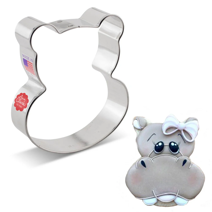 HIPPO HEAD Cookie Cutter, Ann Clark Cookie Cutter, Ann Clark Collection