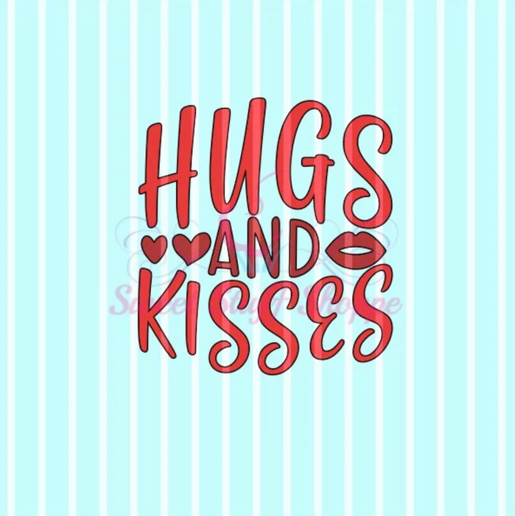 HUGS AND KISSES, Silk Screen, Cookie Silk Screen, Silk Screen Cookie Stencil, Mesh Stencil, Cookie Stencil, Custom Silk Screen