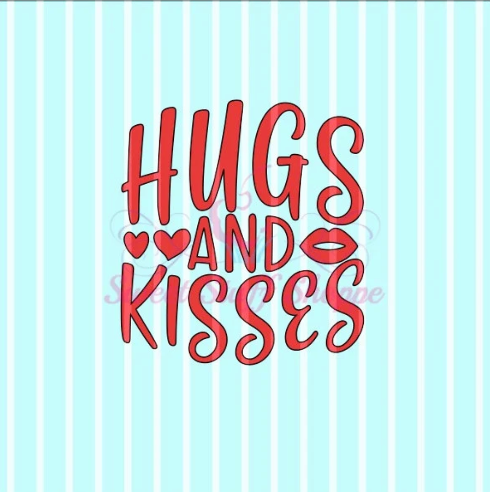 HUGS AND KISSES, Silk Screen, Cookie Silk Screen, Silk Screen Cookie Stencil, Mesh Stencil, Cookie Stencil, Custom Silk Screen