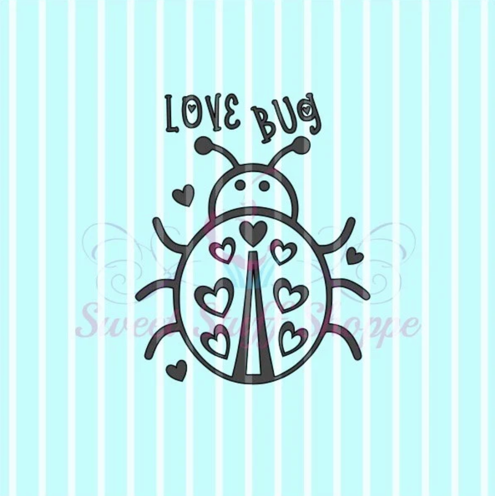 LOVEBUG PYO Silk Screen, Cookie Silk Screen, Silk Screen Cookie Stencil, Mesh Stencil, Cookie Stencil, Custom Silk Screen