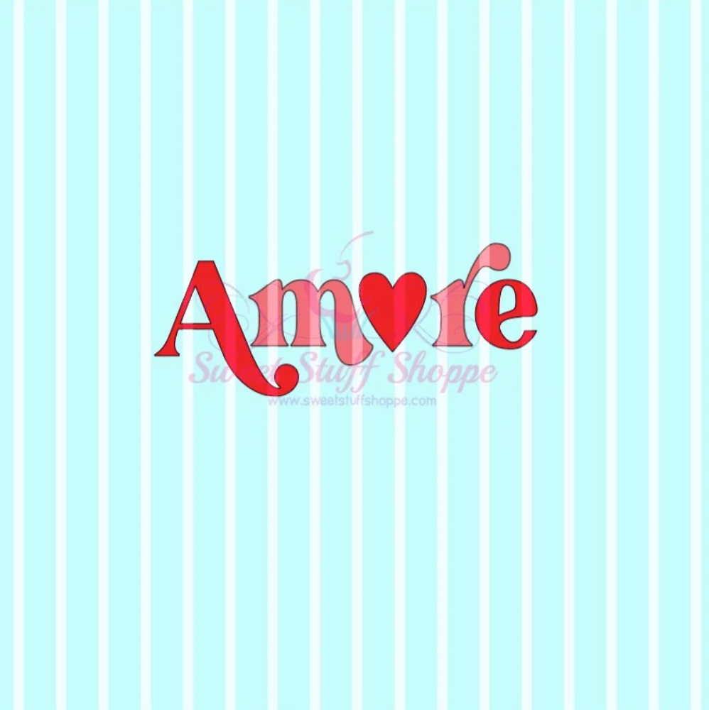 AMORE, Cookie Silk Screen, Silk Screen Cookie Stencil, Mesh Stencil, Cookie Stencil, Custom Silk Screen