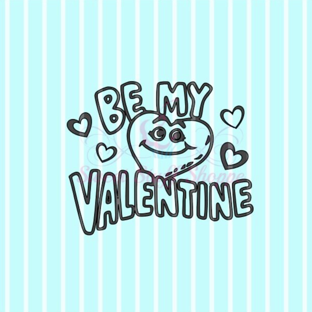 BE My VALENTINE PYO Silk Screen, Cutter Available, Cookie Silk Screen, Silk Screen Cookie Stencil, Cookie Stencil, Custom Silk Screen