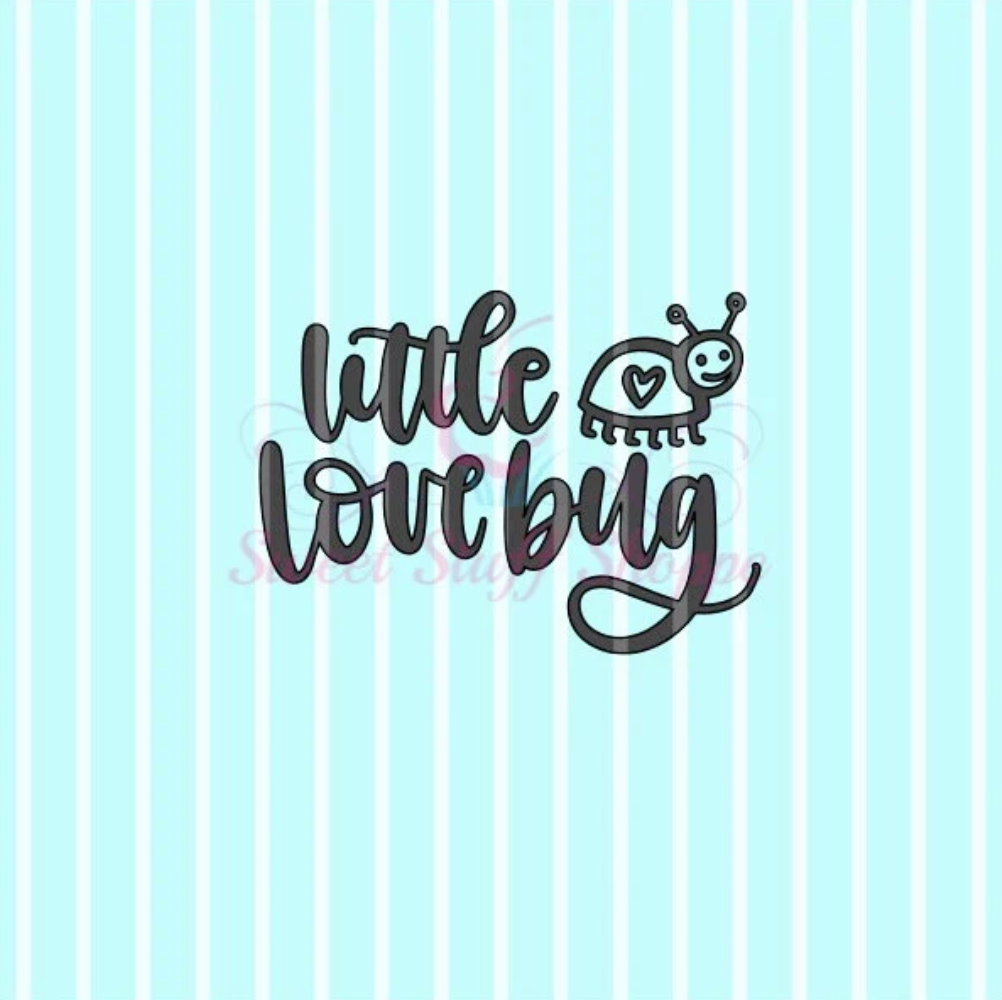 LITTLE Love BUG, Cookie Silk Screen, Silk Screen Cookie Stencil, Mesh Stencil, Cookie Stencil, Custom Silk Screen