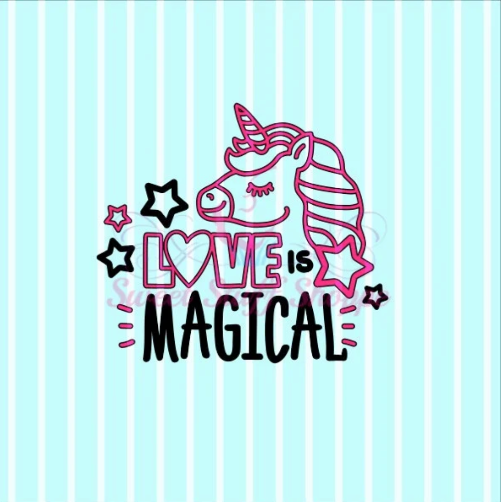 LOVE IS MAGICAL, Silk Screen, Cookie Silk Screen, Silk Screen Cookie Stencil, Mesh Stencil, Cookie Stencil, Custom Silk Screen