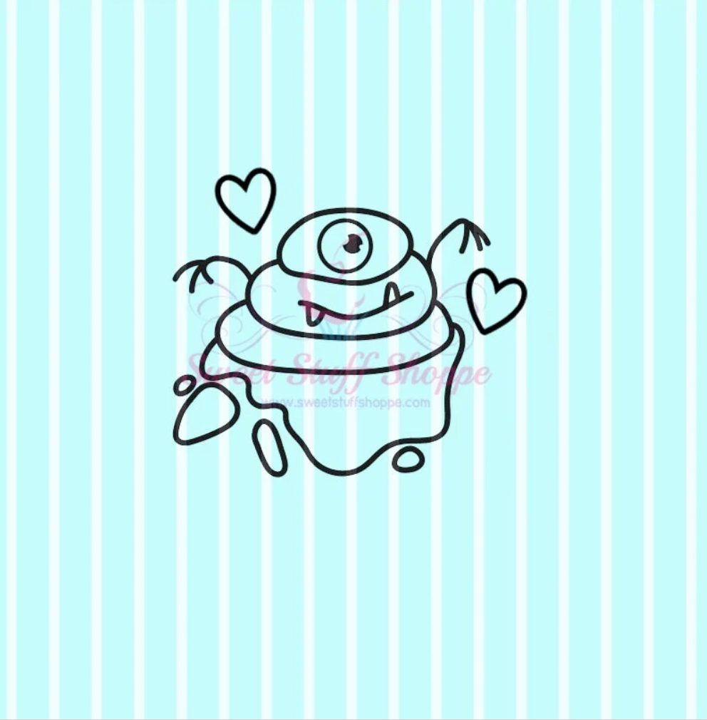 VALENTINE MONSTER PYO, Silk Screen, Cookie Silk Screen, Cookie Stencil, Mesh Stencil, Custom Silk Screen