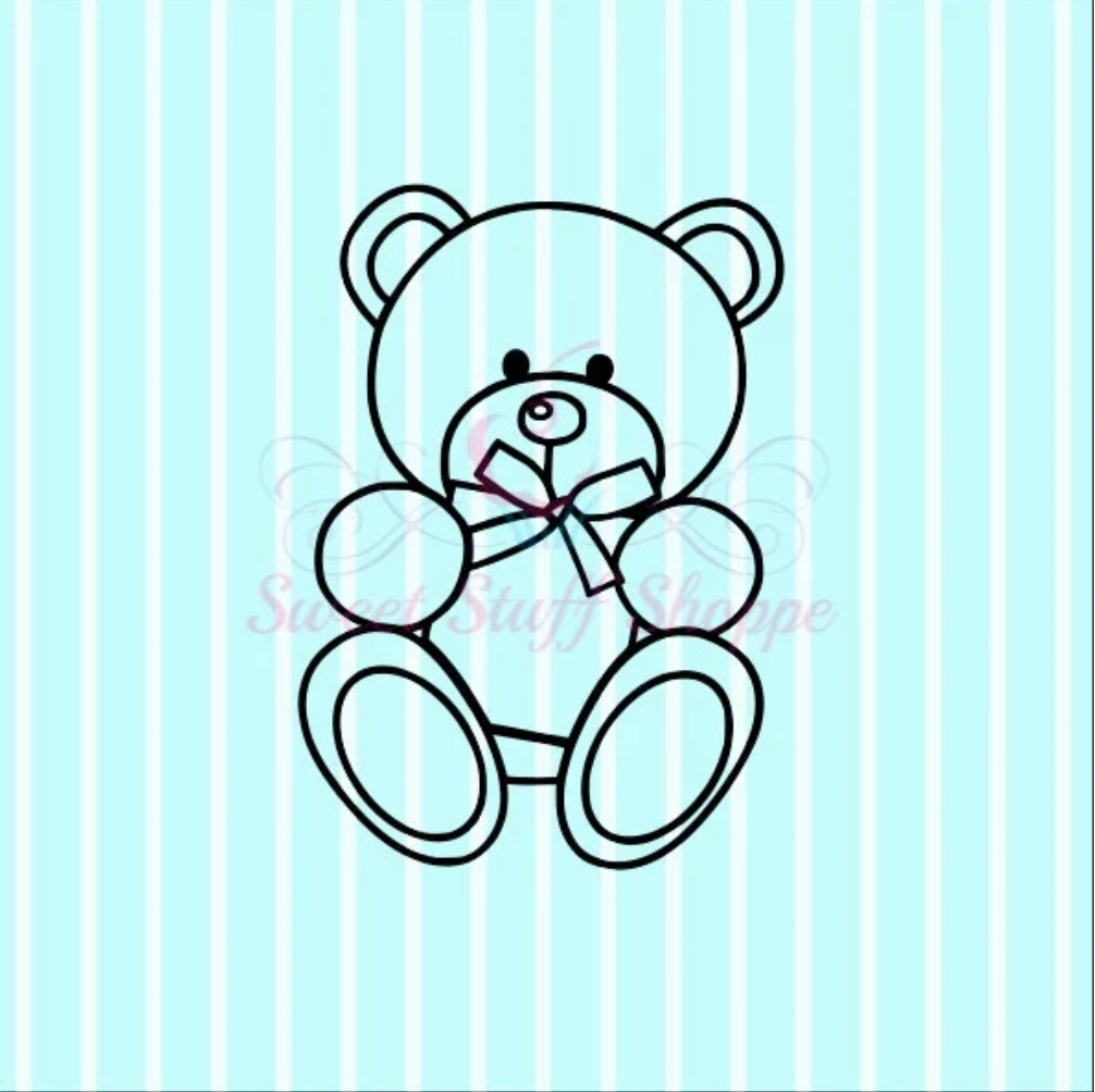 VALENTINE BEAR PYO, Silk Screen, Cookie Silk Screen, Silk Screen Cookie Stencil, Mesh Stencil, Cookie Stencil, Custom Silk Screen