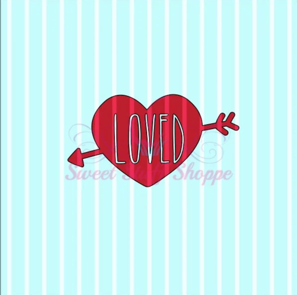LOVED, Silk Screen, Cookie Silk Screen, Silk Screen Cookie Stencil, Mesh Stencil, Cookie Stencil, Custom Silk Screen