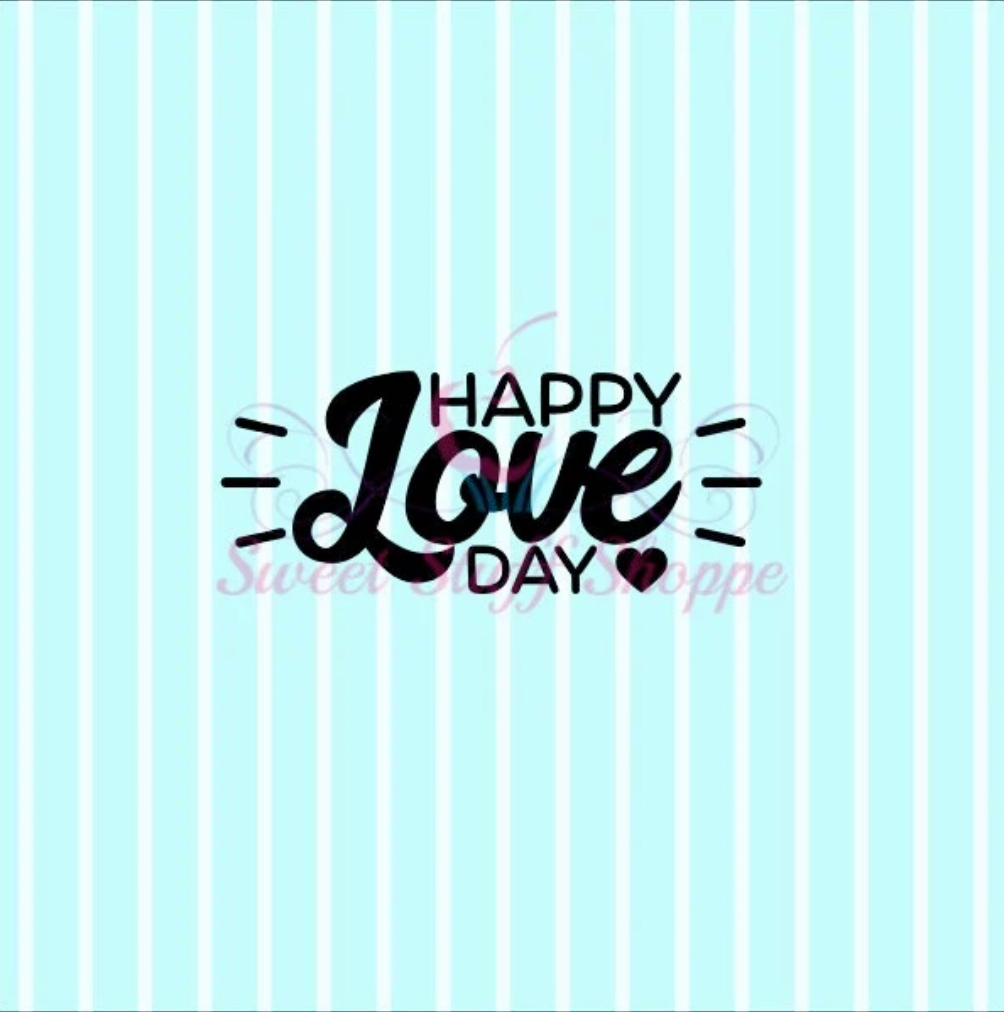 HAPPY LOVE DAY, Silk Screen, Cookie Silk Screen, Silk Screen Cookie Stencil, Mesh Stencil, Cookie Stencil, Custom Silk Screen