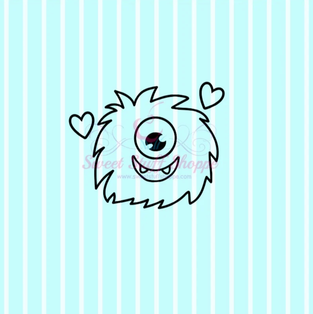 VALENTINE MONSTER PYO, Silk Screen, Cookie Silk Screen, Cookie Stencil, Mesh Stencil, Custom Silk Screen