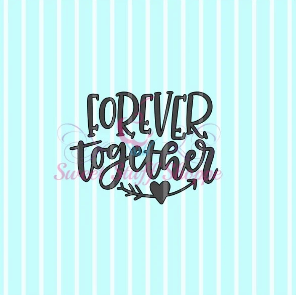 FOREVER TOGETHER, Silk Screen, Cookie Silk Screen, Silk Screen Cookie Stencil, Mesh Stencil, Cookie Stencil, Custom Silk Screen