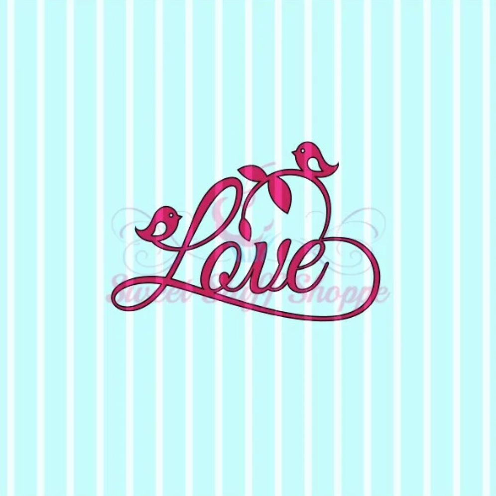 LOVE, Silk Screen, Cookie Silk Screen, Silk Screen Cookie Stencil, Mesh Stencil, Cookie Stencil, Custom Silk Screen