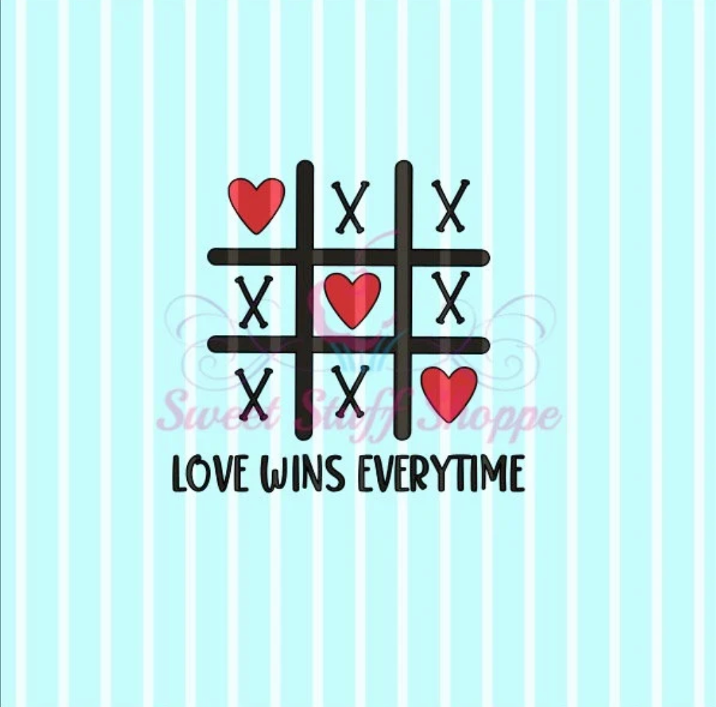 LOVE WINS EVERYTIME, Silk Screen, Cookie Silk Screen, Silk Screen Cookie Stencil, Mesh Stencil, Cookie Stencil, Custom Silk Screen