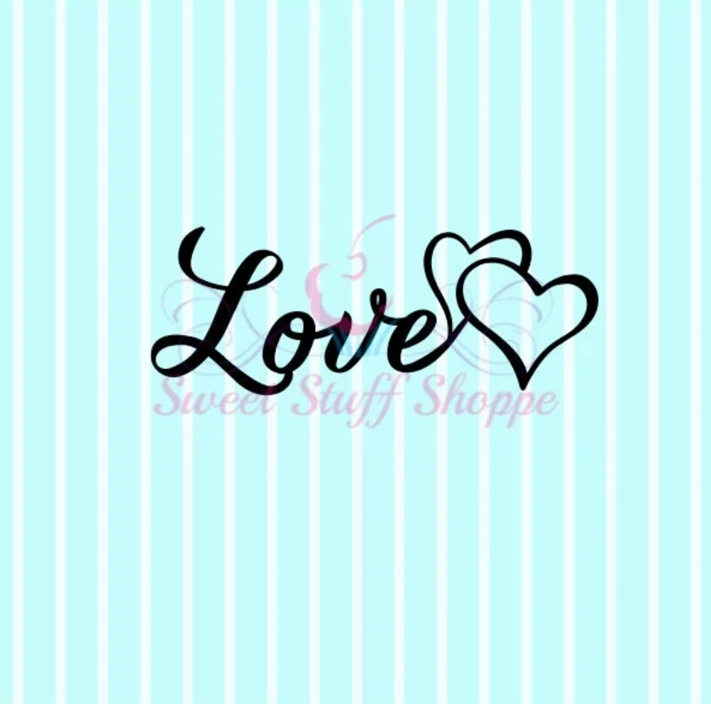 LOVE, Silk Screen, Cookie Silk Screen, Silk Screen Cookie Stencil, Mesh Stencil, Cookie Stencil, Custom Silk Screen