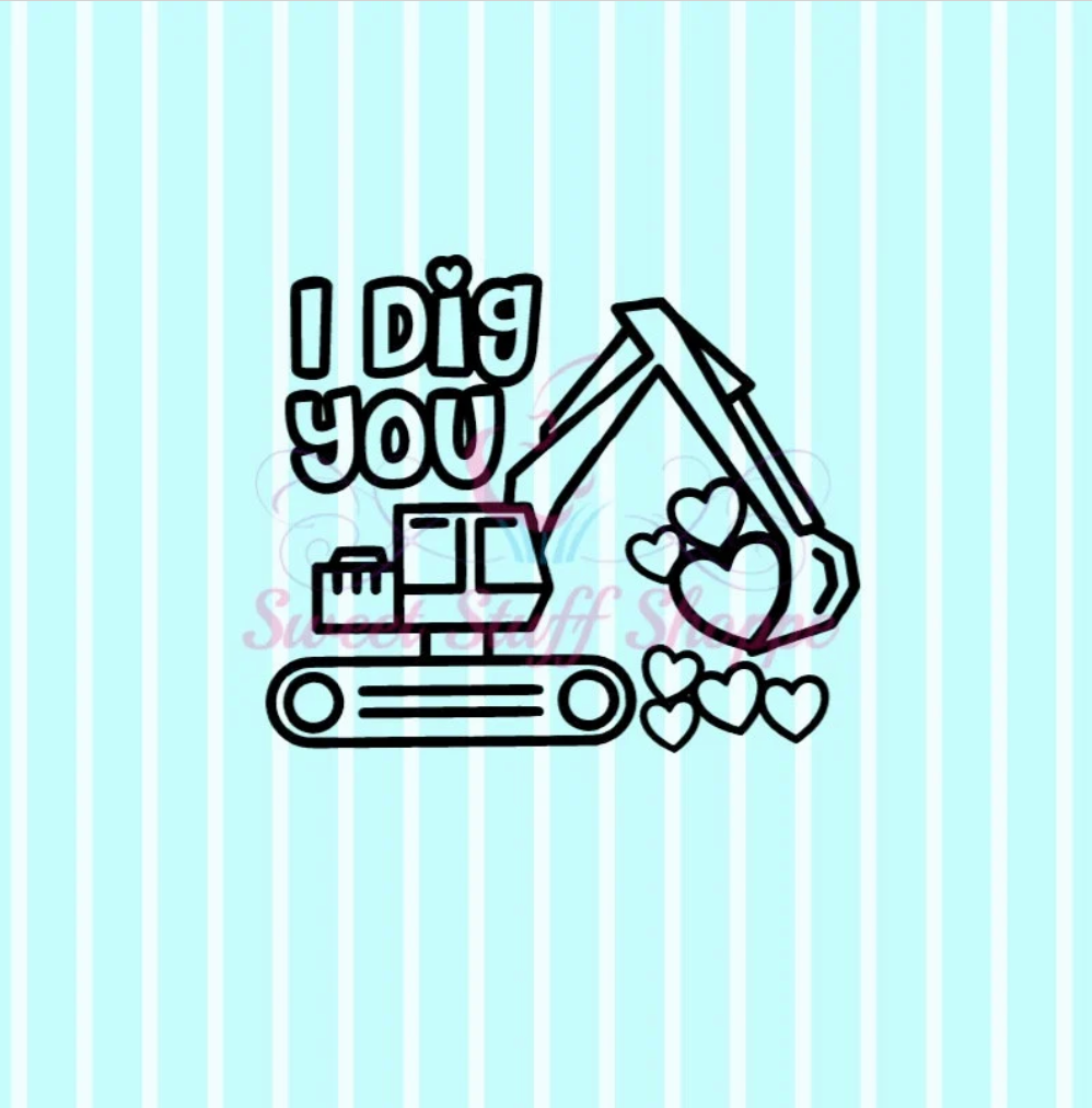 I DIG YOU PYO, Silk Screen, Cookie Silk Screen, Silk Screen Cookie Stencil, Mesh Stencil, Cookie Stencil, Custom Silk Screen