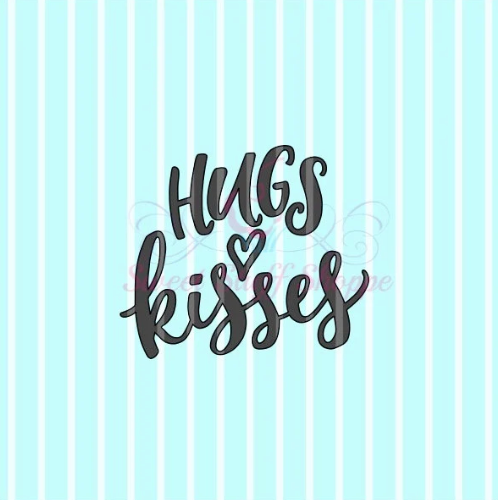 HUGS KISSES Silk Screen, Cookie Silk Screen, Silk Screen Cookie Stencil, Mesh Stencil, Cookie Stencil, Custom Silk Screen