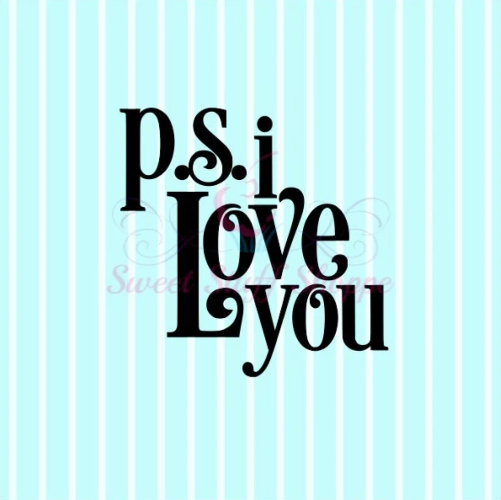 PS I LOVE YOU! - Cookie Silk Screen, Silk Screen Cookie Stencil, Mesh Stencil, Cookie Stencil, Custom Silk Screen