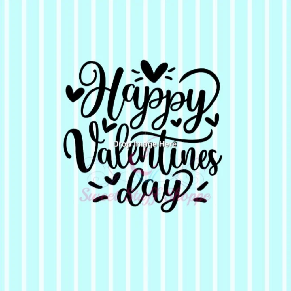 HAPPY VALENTINES DAY, Silk Screen, Cookie Silk Screen, Silk Screen Cookie Stencil, Mesh Stencil, Cookie Stencil, Custom Silk Screen