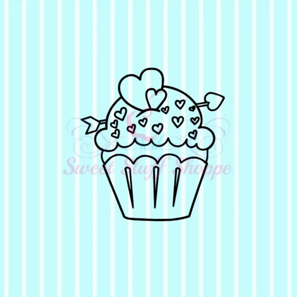 CUPCAKE LOVE PYO, Silk Screen, Cookie Silk Screen, Silk Screen Cookie Stencil, Mesh Stencil, Cookie Stencil, Custom Silk Screen