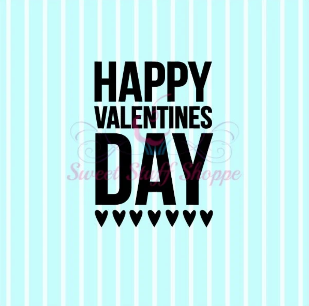 HAPPY VALENTINES DAY, Silk Screen, Cookie Silk Screen, Silk Screen Cookie Stencil, Mesh Stencil, Cookie Stencil, Custom Silk Screen