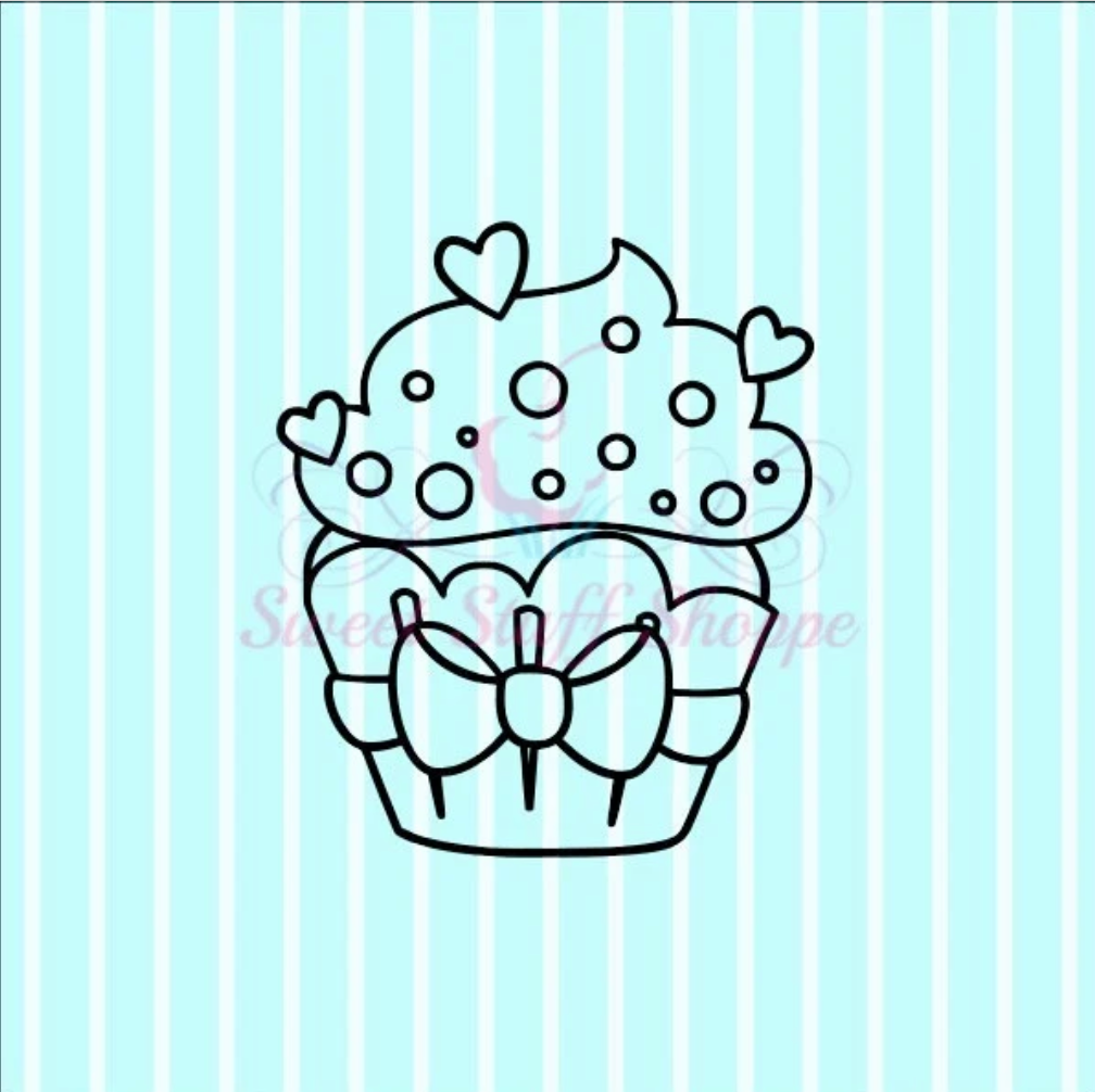 CUPCAKE LOVE PYO, Silk Screen, Cookie Silk Screen, Silk Screen Cookie Stencil, Mesh Stencil, Cookie Stencil, Custom Silk Screen