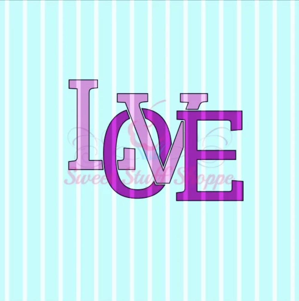 LOVE, Silk Screen, Cookie Silk Screen, Silk Screen Cookie Stencil, Mesh Stencil, Cookie Stencil, Custom Silk Screen