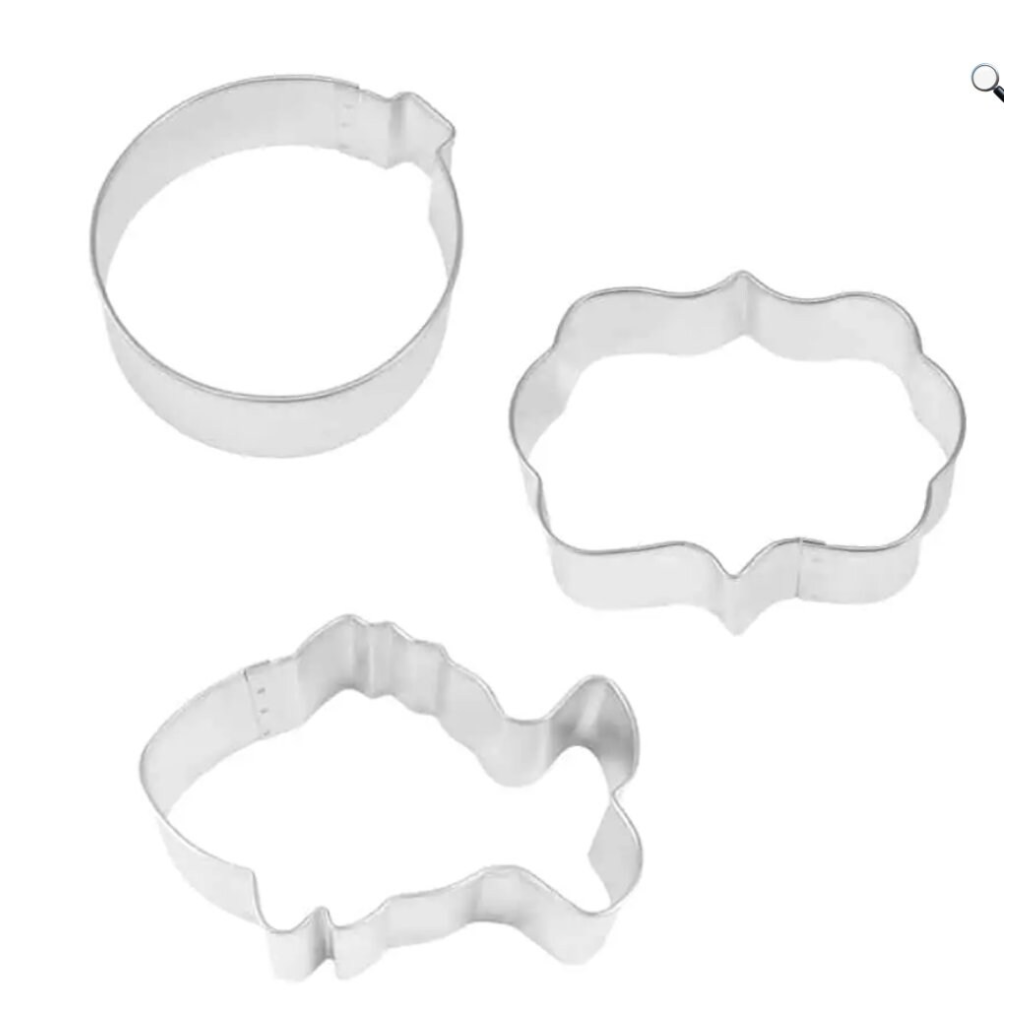 GONE FISHING 3 Piece Cookie Cutter Set