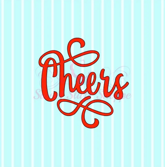 CHEERS SILK SCREEN -  Cookie Silk Screen, Silk Screen Cookie Stencil, Mesh Stencil, Cookie Stencil, Custom Silk Screen