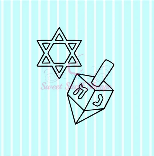 STAR Of DAVID PYO , Silk Screen, Cookie Silk Screen, Custom Cookie Silk Screen, Mesh Stencil, Cookie Stencil