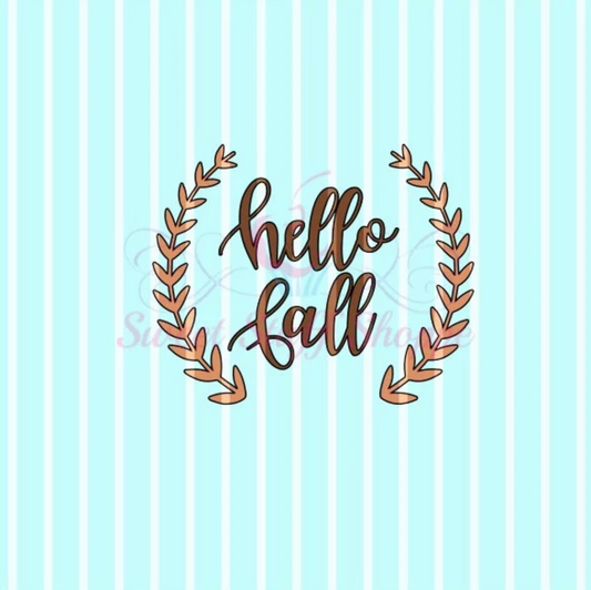 HELLO FALL - Silk Screen, Cookie Silk Screen, Silk Screen Cookie Stencil, Mesh Stencil, Cookie Stencil, Custom Silk Screen
