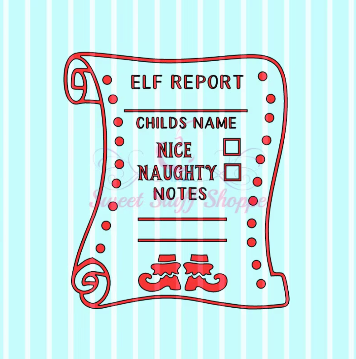 ELF REPORT,  Cookie Silk Screen, Silk Screen Cookie Stencil, Mesh Stencil, Cookie Stencil, Custom Silk Screen