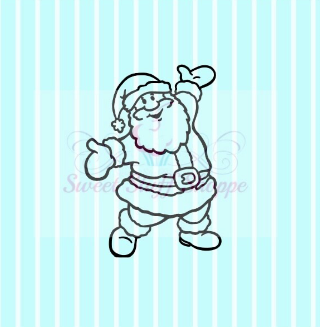 HAPPY SANTA PYO Silk Screen, Cookie Silk Screen, Silk Screen Cookie Stencil, Mesh Stencil, Cookie Stencil, Custom Silk Screen