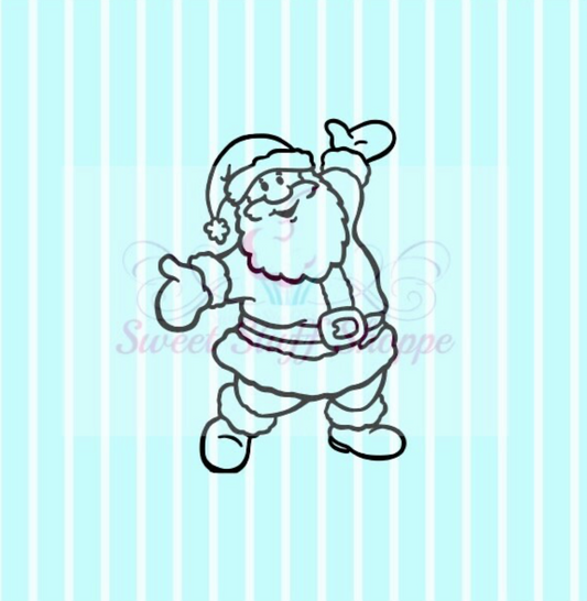 HAPPY SANTA PYO Silk Screen, Cookie Silk Screen, Silk Screen Cookie Stencil, Mesh Stencil, Cookie Stencil, Custom Silk Screen