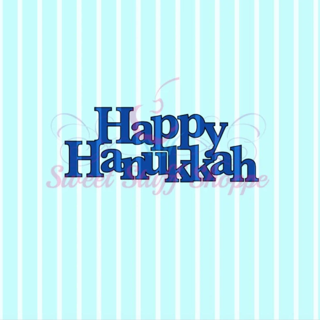 HAPPY HANUKKAH -  Cookie Silk Screen, Silk Screen Cookie Stencil, Mesh Stencil, Cookie Stencil, Custom Silk Screen