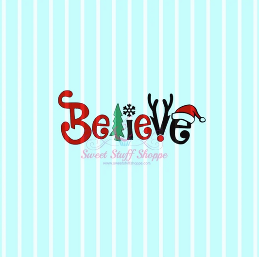 BELIEVE, Silk Screen, Cookie Silk Screen, Silk Screen Cookie Stencil, Mesh Stencil, Cookie Stencil, Silk Screen