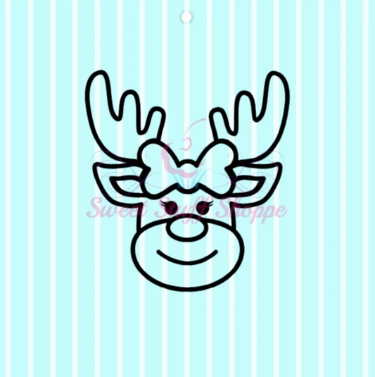 REINDEER STENCIL, PYO Silk Screen, Cookie Silk Screen, Silk Screen Cookie Stencil, Mesh Stencil, Cookie Stencil, Silk Screen