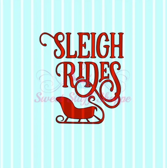SLEIGH RIDES, Cookie Silk Screen, Silk Screen Cookie Stencil, Mesh Stencil, Cookie Stencil, Custom Silk Screen