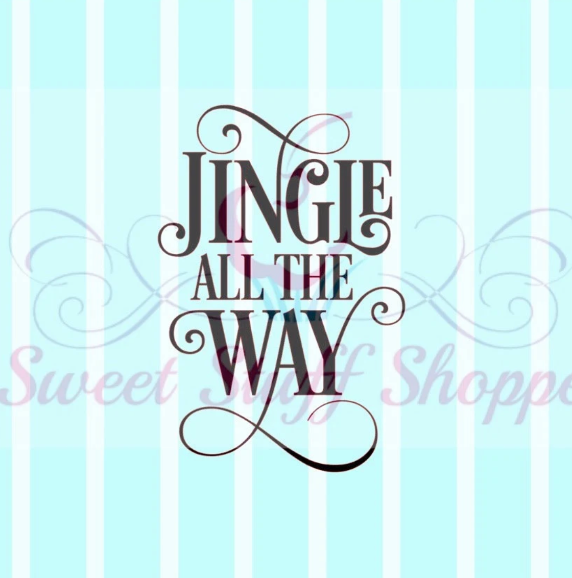 JINGLE ALL The WAY, Silk Screen, Cookie Silk Screen, Silk Screen Cookie Stencil, Mesh Stencil, Cookie Stencil, Custom Silk Screen