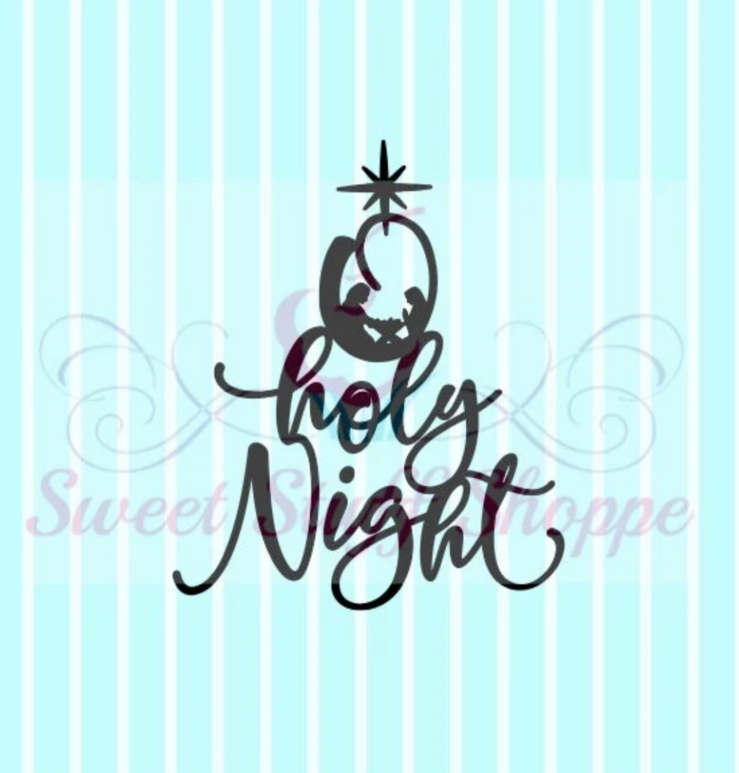 O HOLY NIGHT  Silk Screen,  Cookie Silk Screen, Cookie Silk Screen, Silk Screen Cookie Stencil, Mesh Stencil, Cookie Stencil