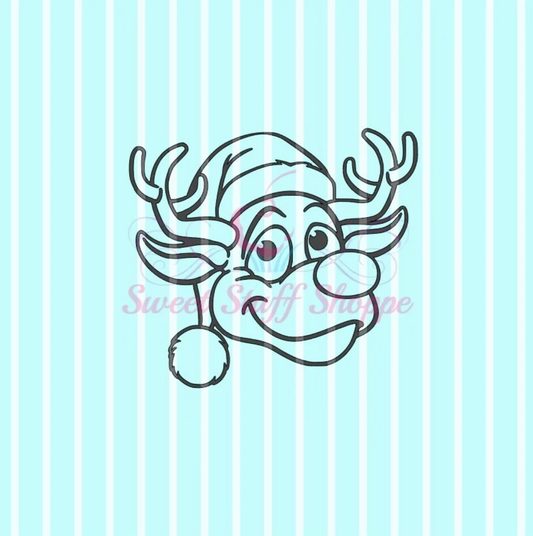CUTE REINDEER PYO, Silk Screen, Cookie Silk Screen, Silk Screen Cookie Stencil, Mesh Stencil, Cookie Stencil, Custom Silk Screen