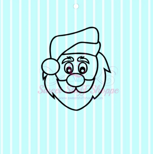 CUTE SANTA PYO Silk Screen, Cookie Silk Screen, Silk Screen Cookie Stencil, Mesh Stencil, Cookie Stencil, Custom Silk Screen