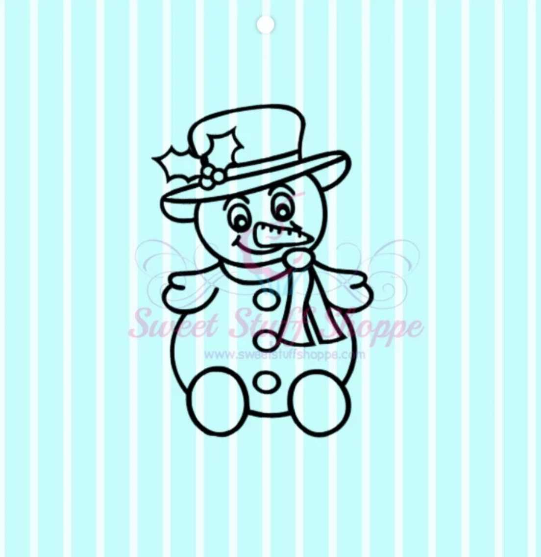 CUTE SNOWMAN PYO Silk Screen, Cookie Silk Screen, Silk Screen Cookie Stencil, Mesh Stencil, Cookie Stencil, Custom Silk Screen
