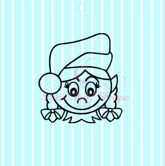 SANTA'S HELPER PYO Silk Screen, Cookie Silk Screen, Silk Screen Cookie Stencil, Mesh Stencil, Cookie Stencil, Custom Silk Screen
