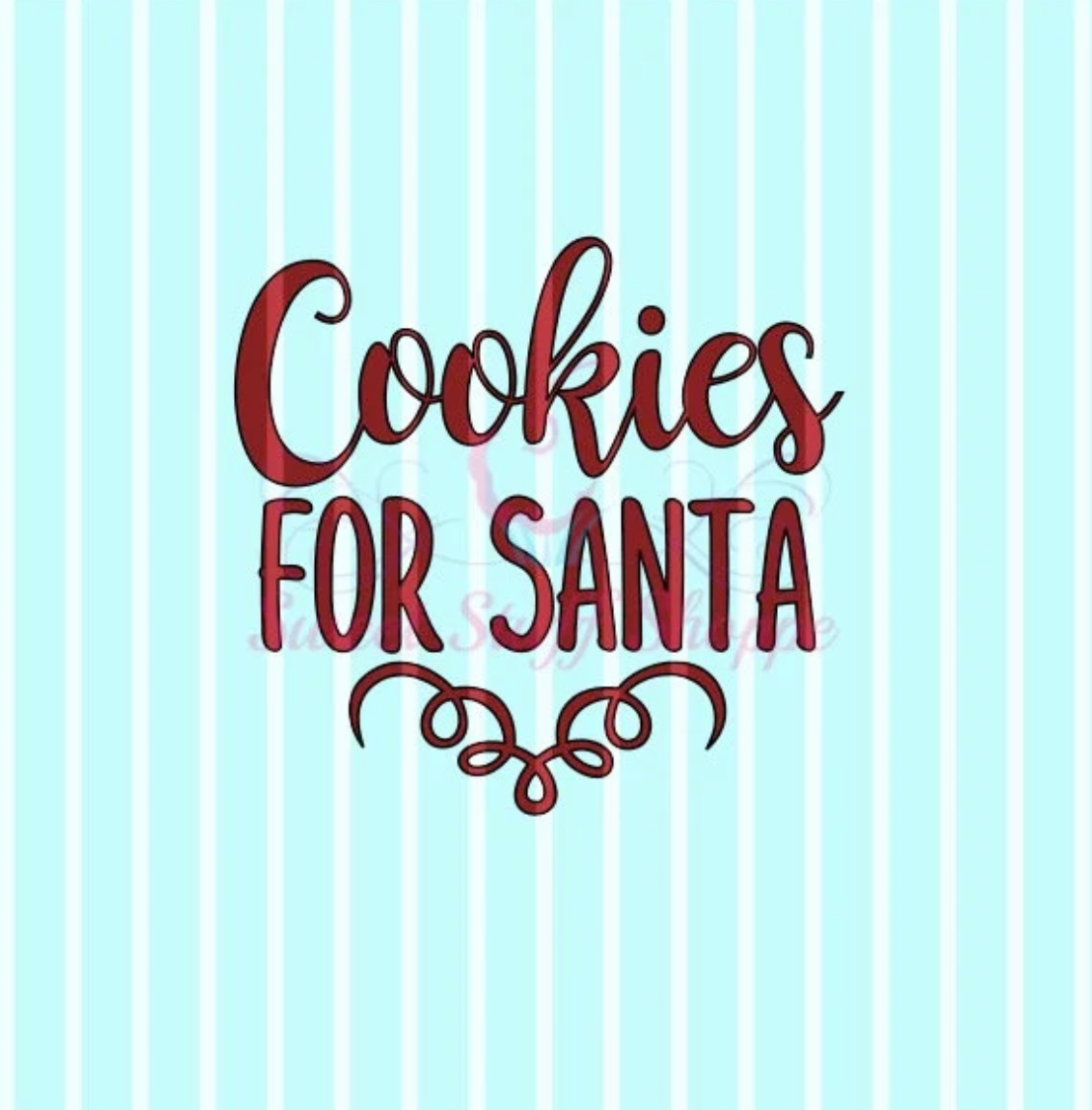 COOKIES FOR SANTA -  Cookie Silk Screen, Silk Screen Cookie Stencil, Mesh Stencil, Cookie Stencil, Custom Silk Screen
