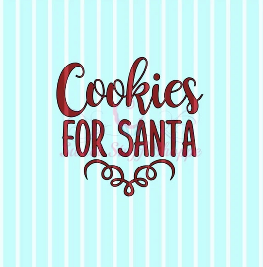 COOKIES FOR SANTA -  Cookie Silk Screen, Silk Screen Cookie Stencil, Mesh Stencil, Cookie Stencil, Custom Silk Screen